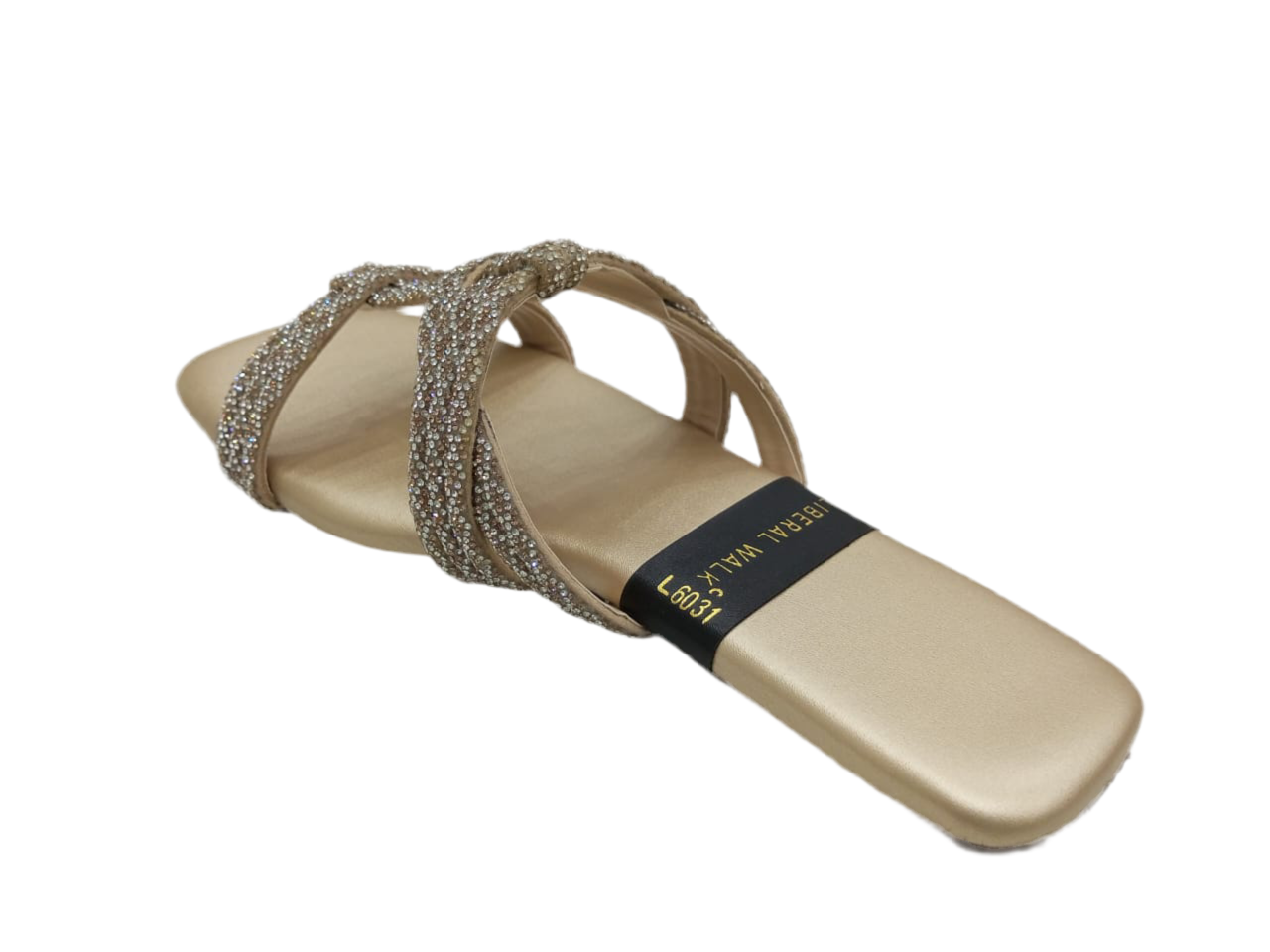 Glitter Square-Toe Slippers A-1600