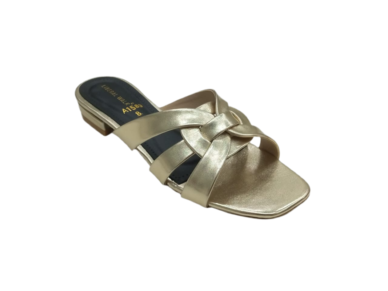 Metallic Braided Flats A-1584