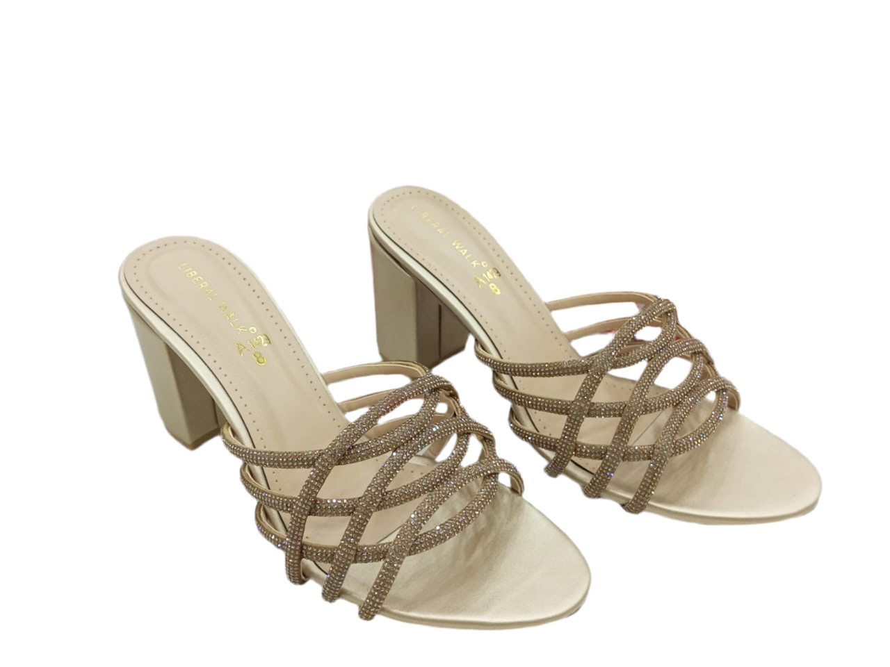 Strappy Block Heels A-1429