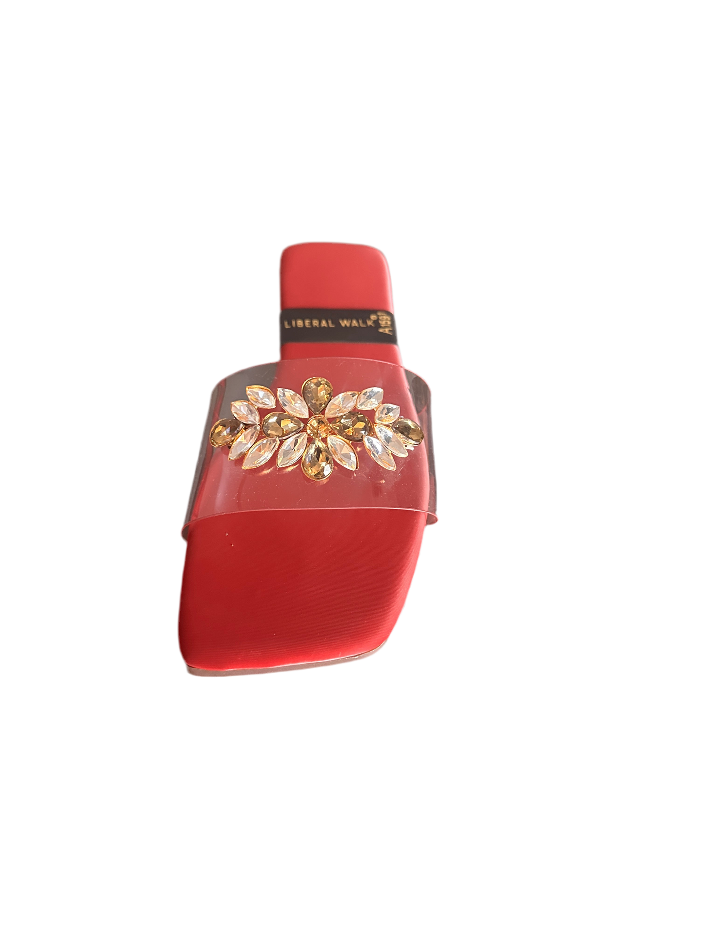 Transparent Slippers with Gemstone A-1591