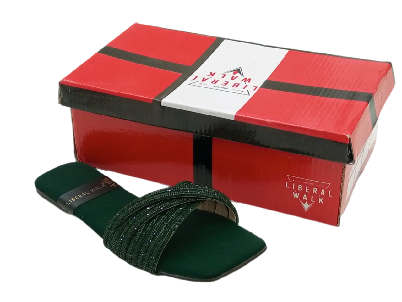 Velvet Strap Slippers A-1595