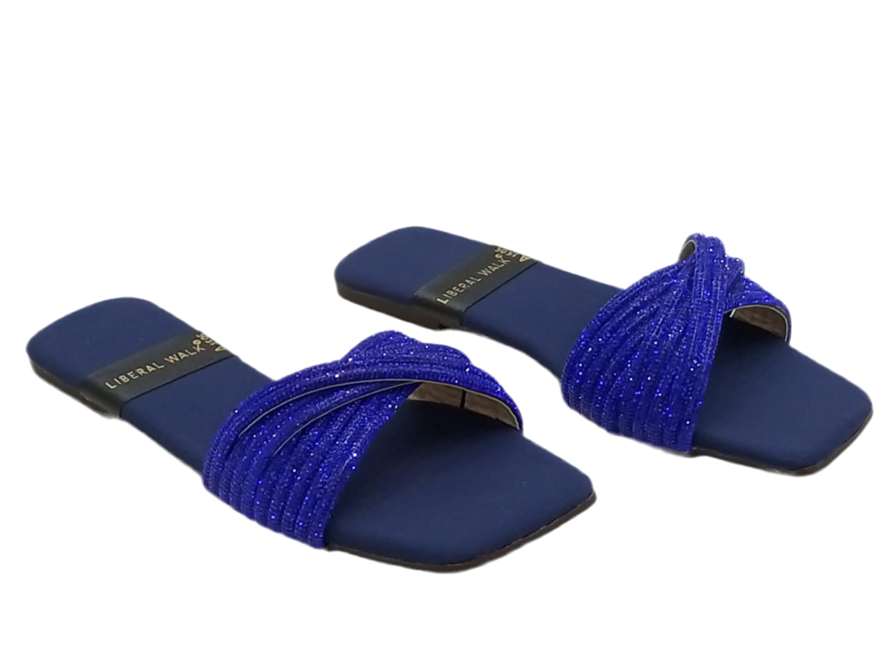 Velvet Strap Slippers A-1595