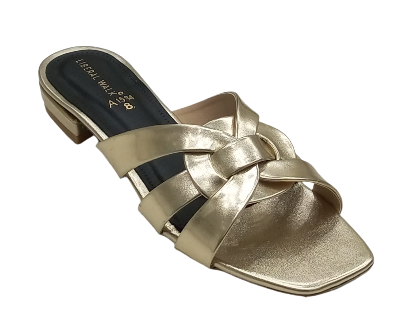 Metallic Braided Flats A-1584