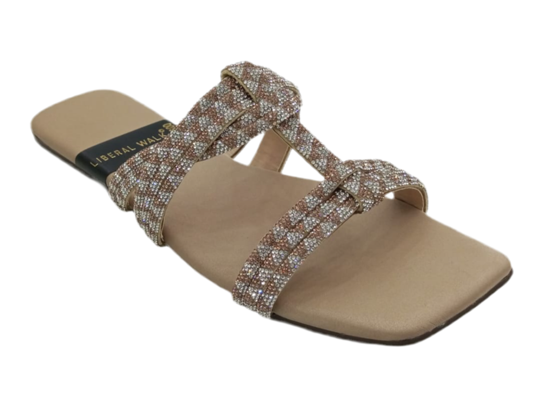 Glitter Square-Toe Slippers A-1600