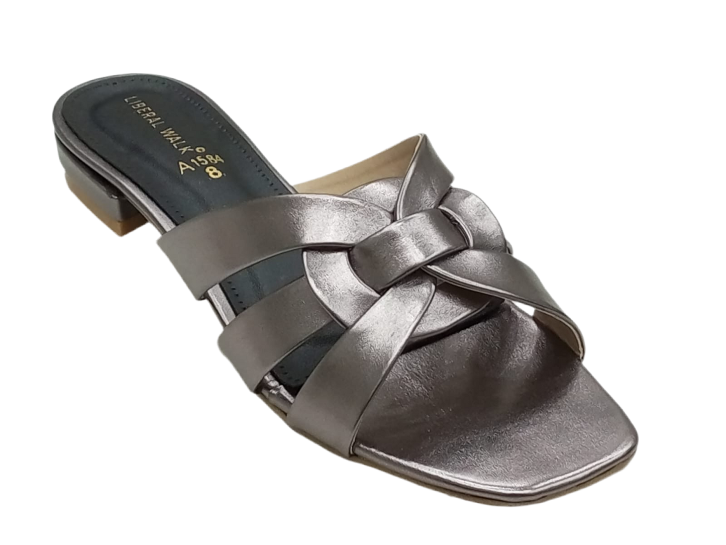 Metallic Braided Flats A-1584
