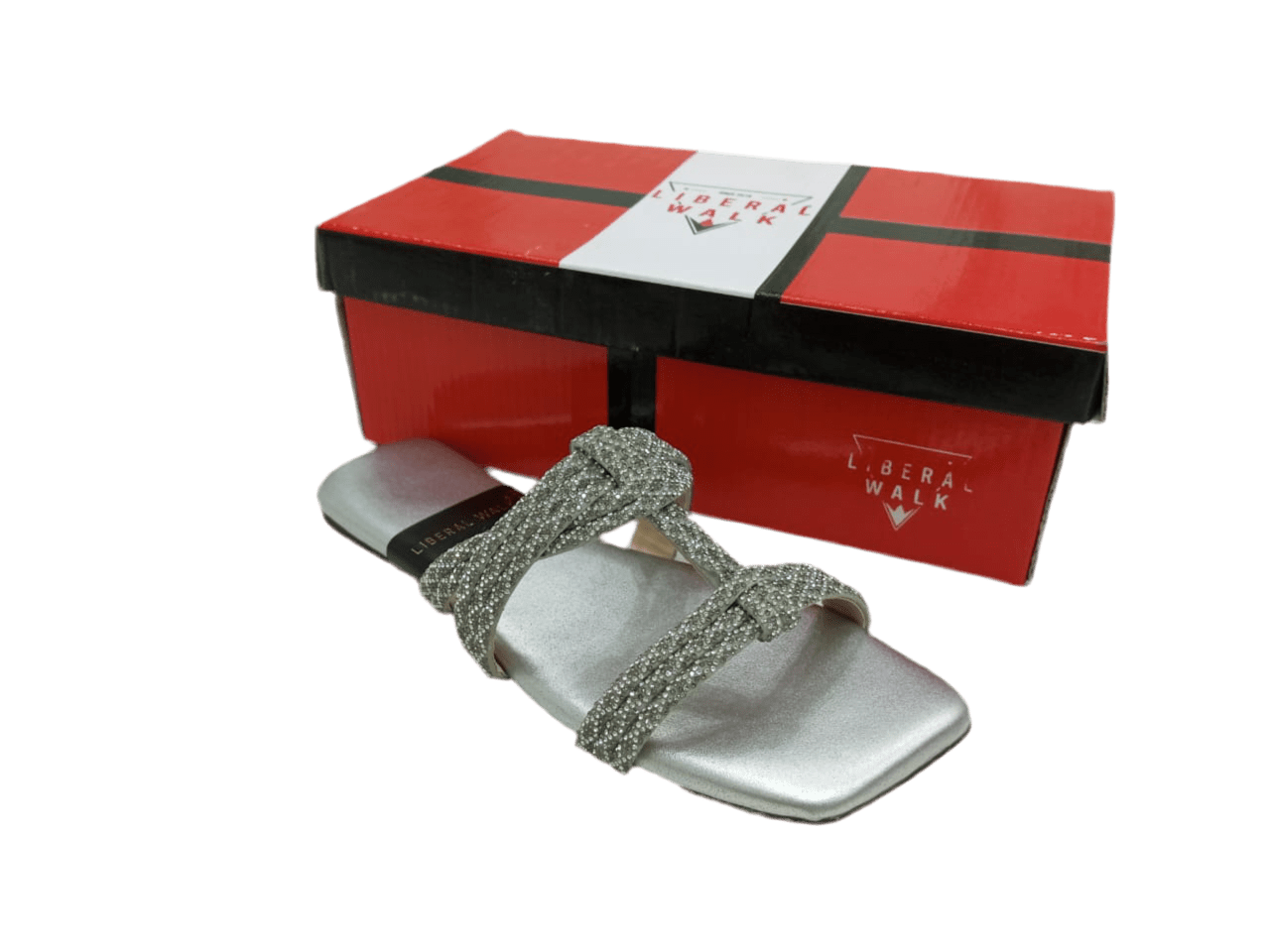 Glitter Square-Toe Slippers A-1600