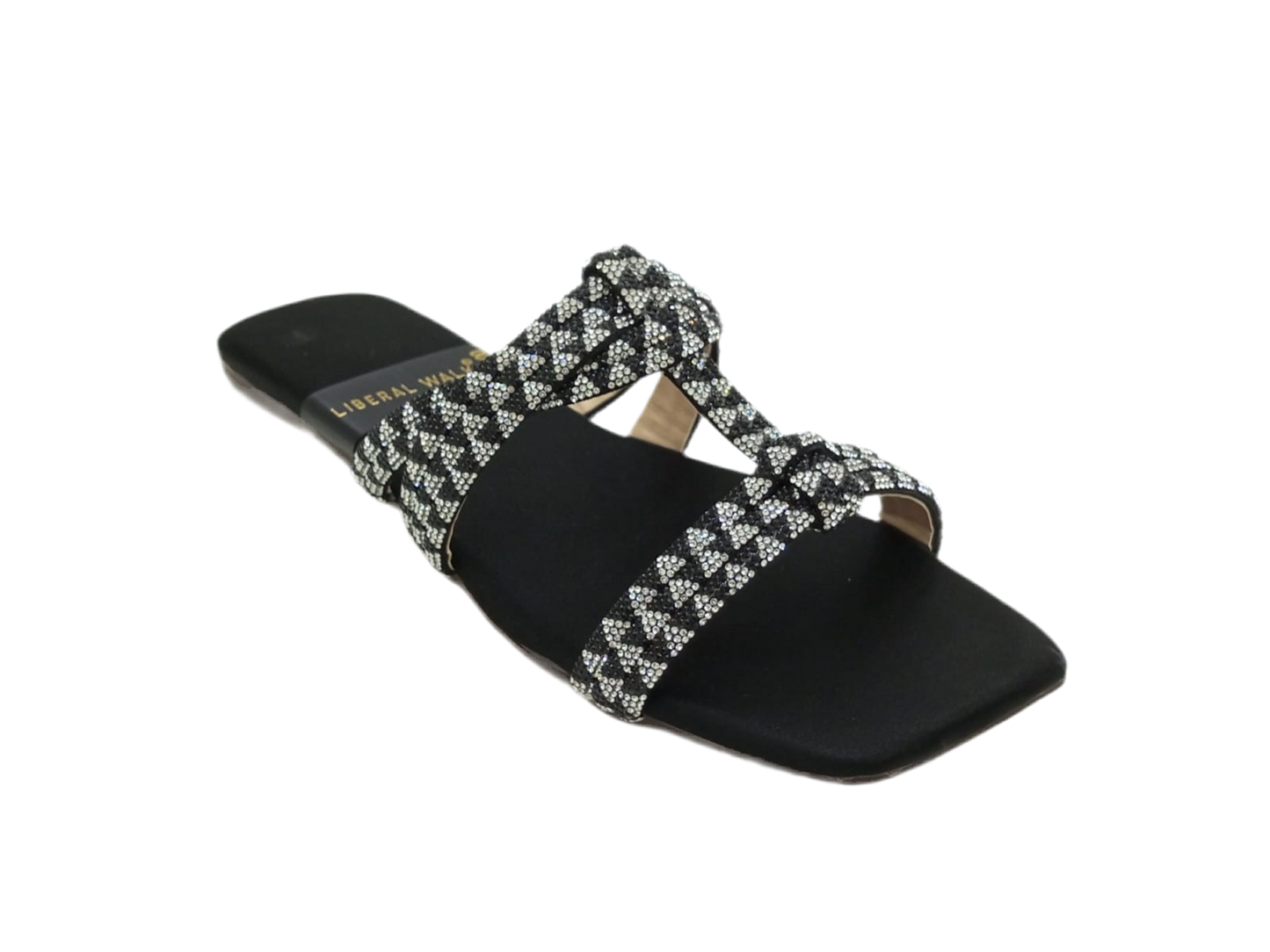 Glitter Square-Toe Slippers A-1600