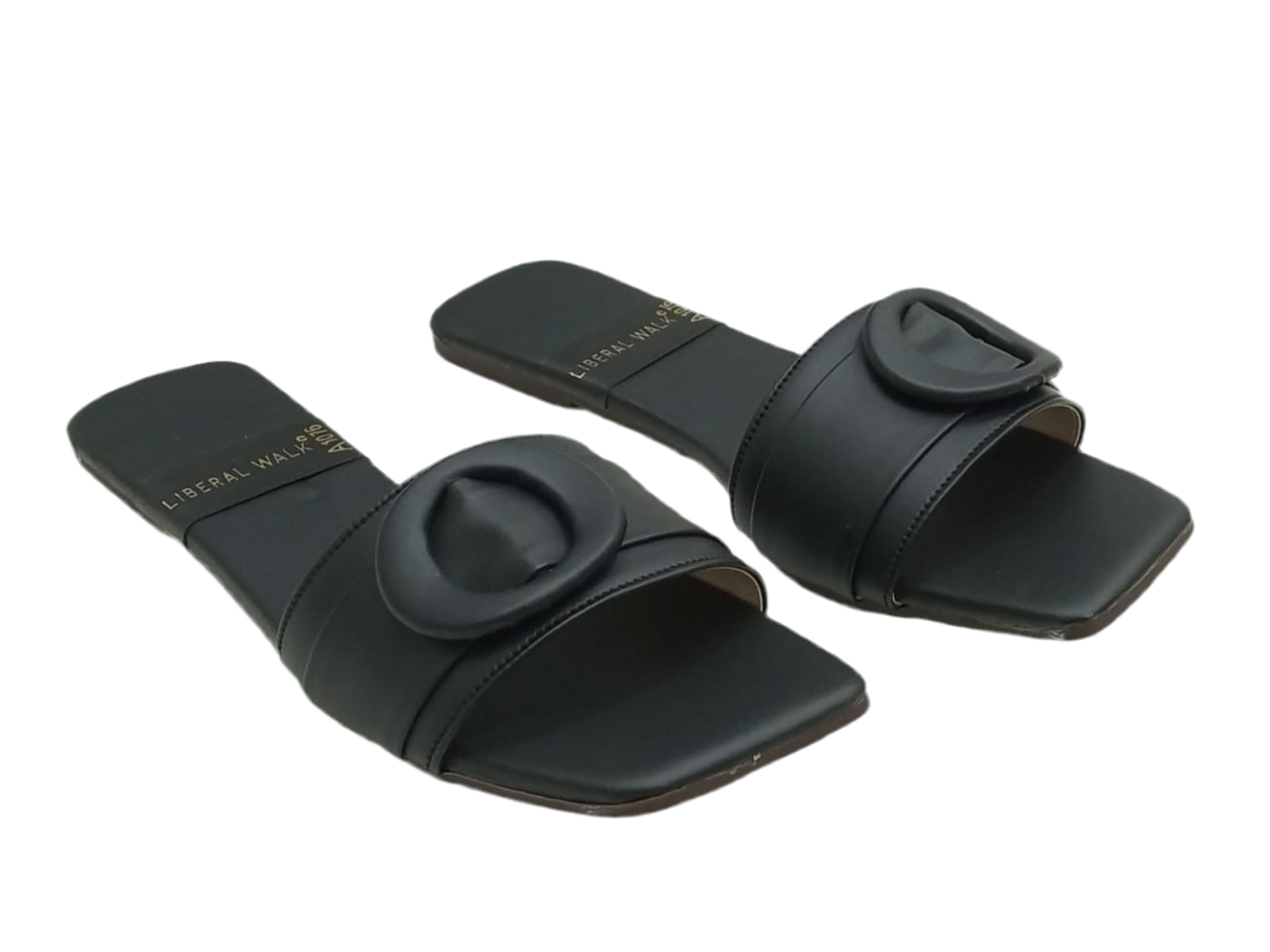 Round Buckle Slippers A-1076