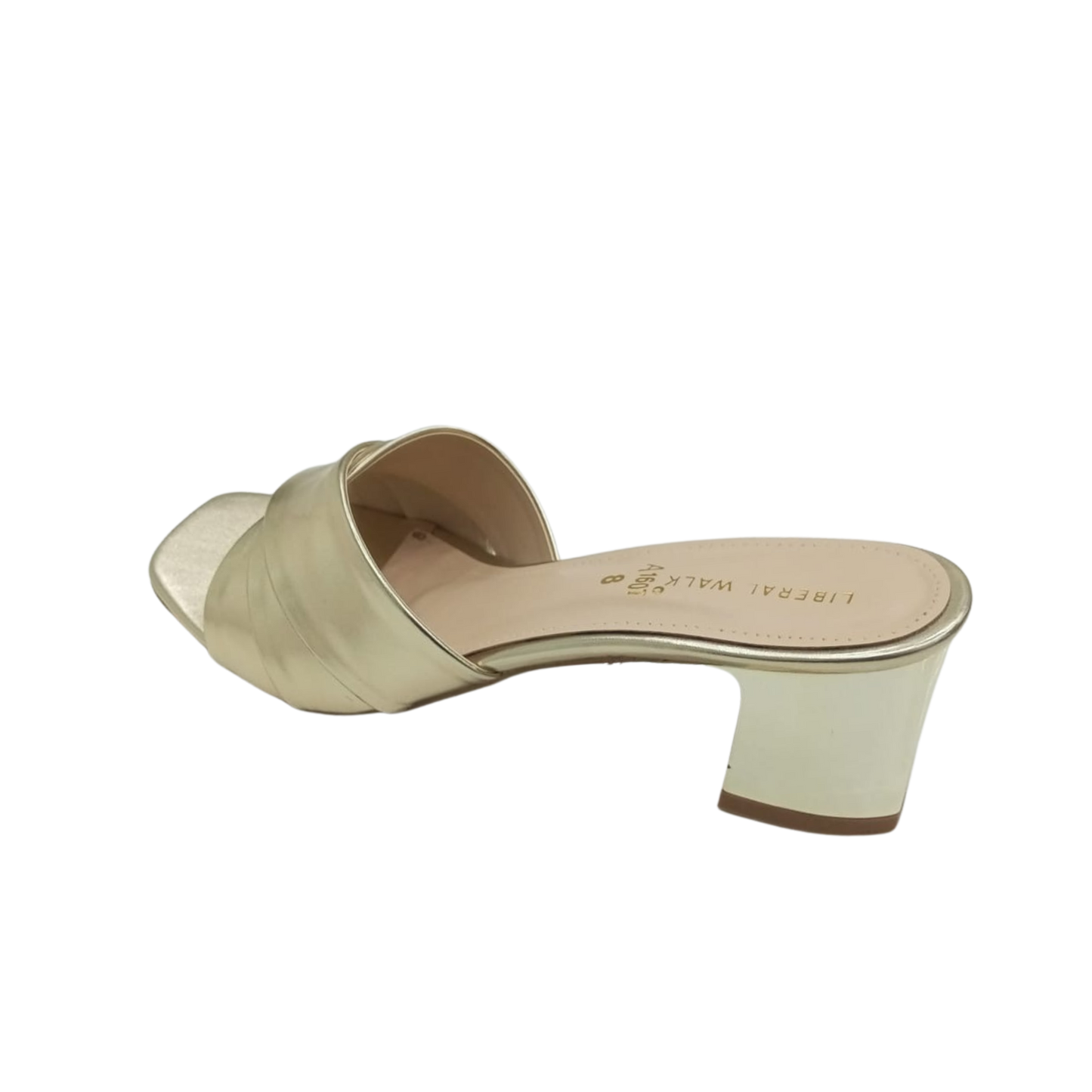 Metallic Block Heels A-1607