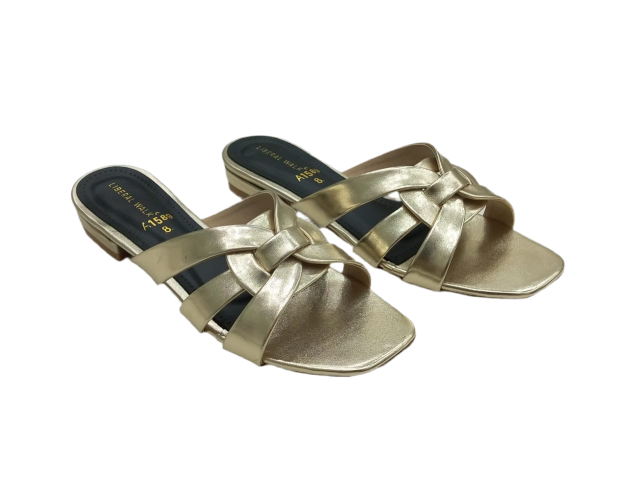 Metallic Braided Flats A-1584