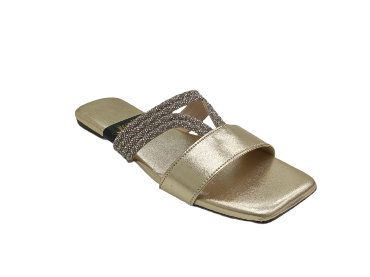Glitter Strapped Slides A-1603