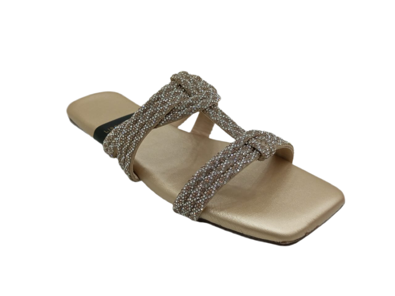 Glitter Square-Toe Slippers A-1600