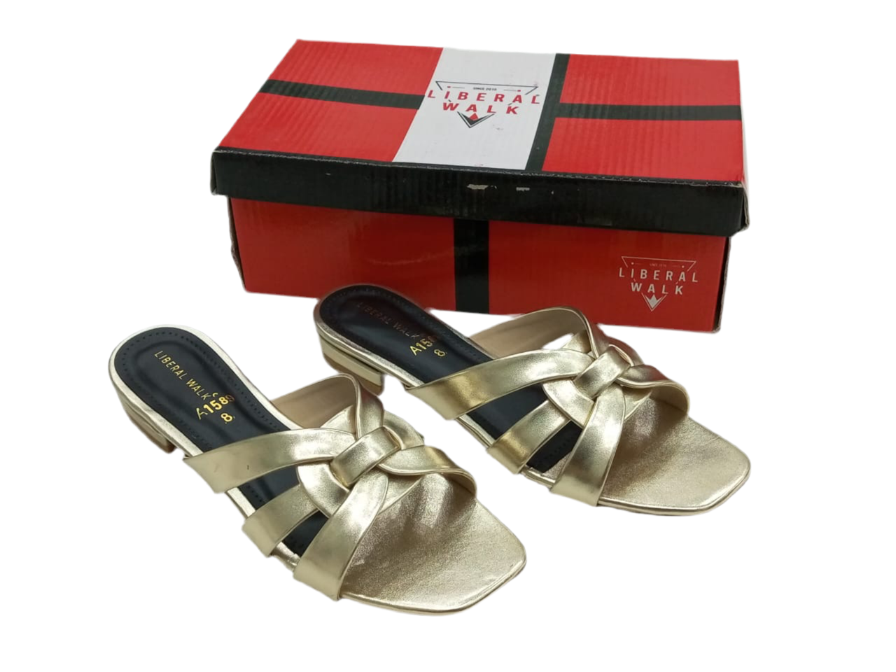 Metallic Braided Flats A-1584