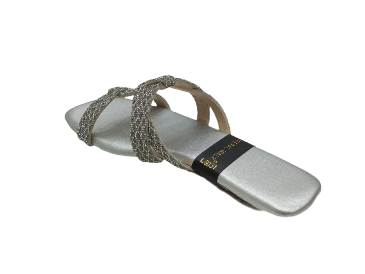 Glitter Square-Toe Slippers A-1600