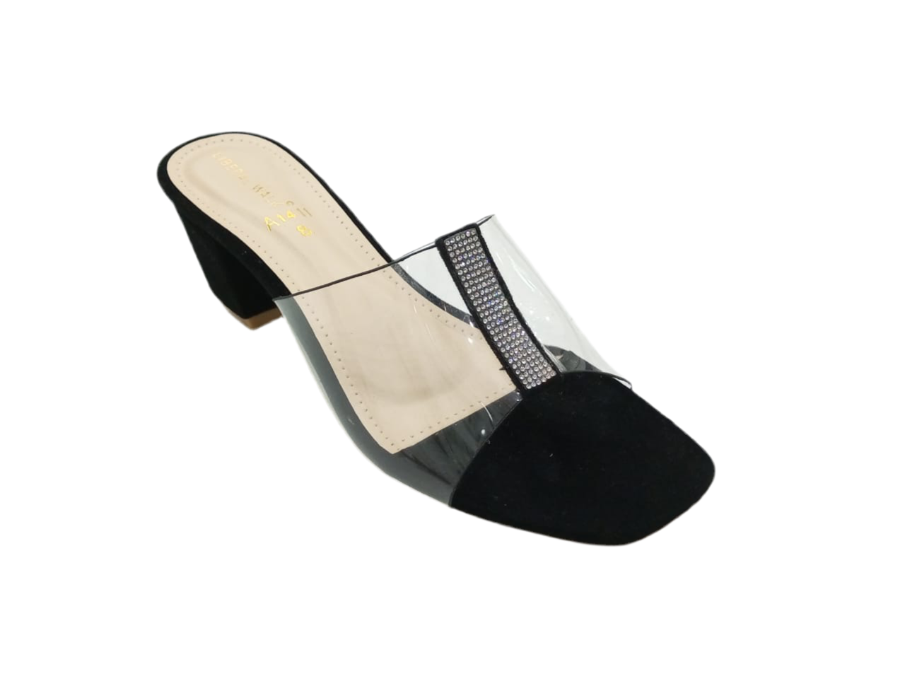 Black Tranprent women heels
