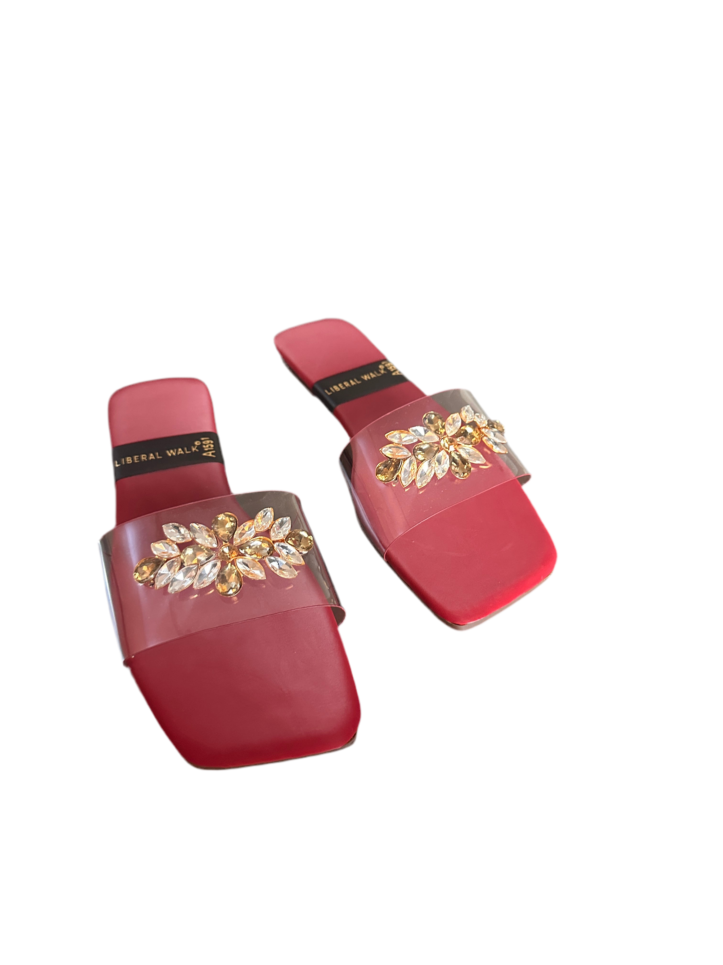 Transparent Slippers with Gemstone A-1591