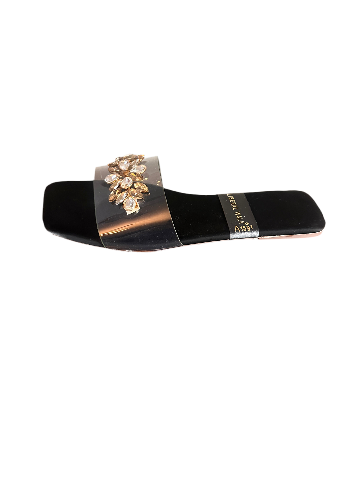 Transparent Slippers with Gemstone A-1591
