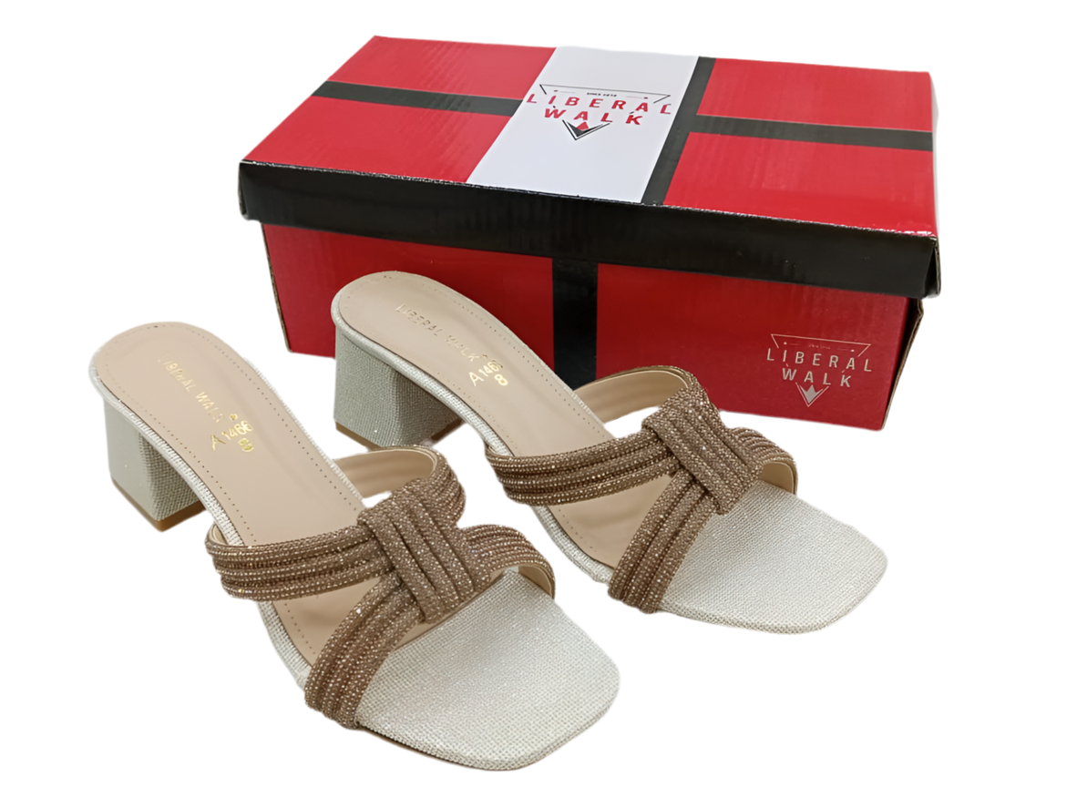 Block Glitter Heels - A-1466