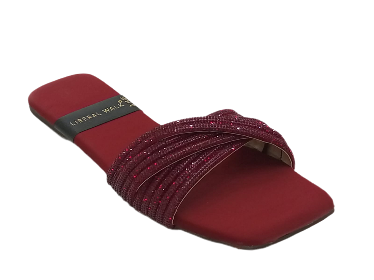 Velvet Strap Slippers A-1595