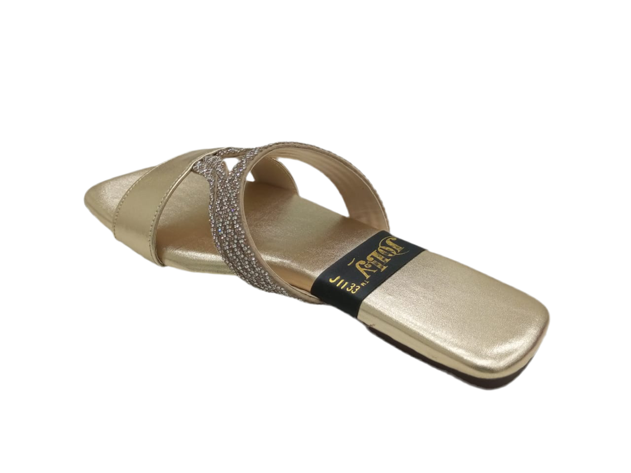 Glitter Strapped Slides A-1603