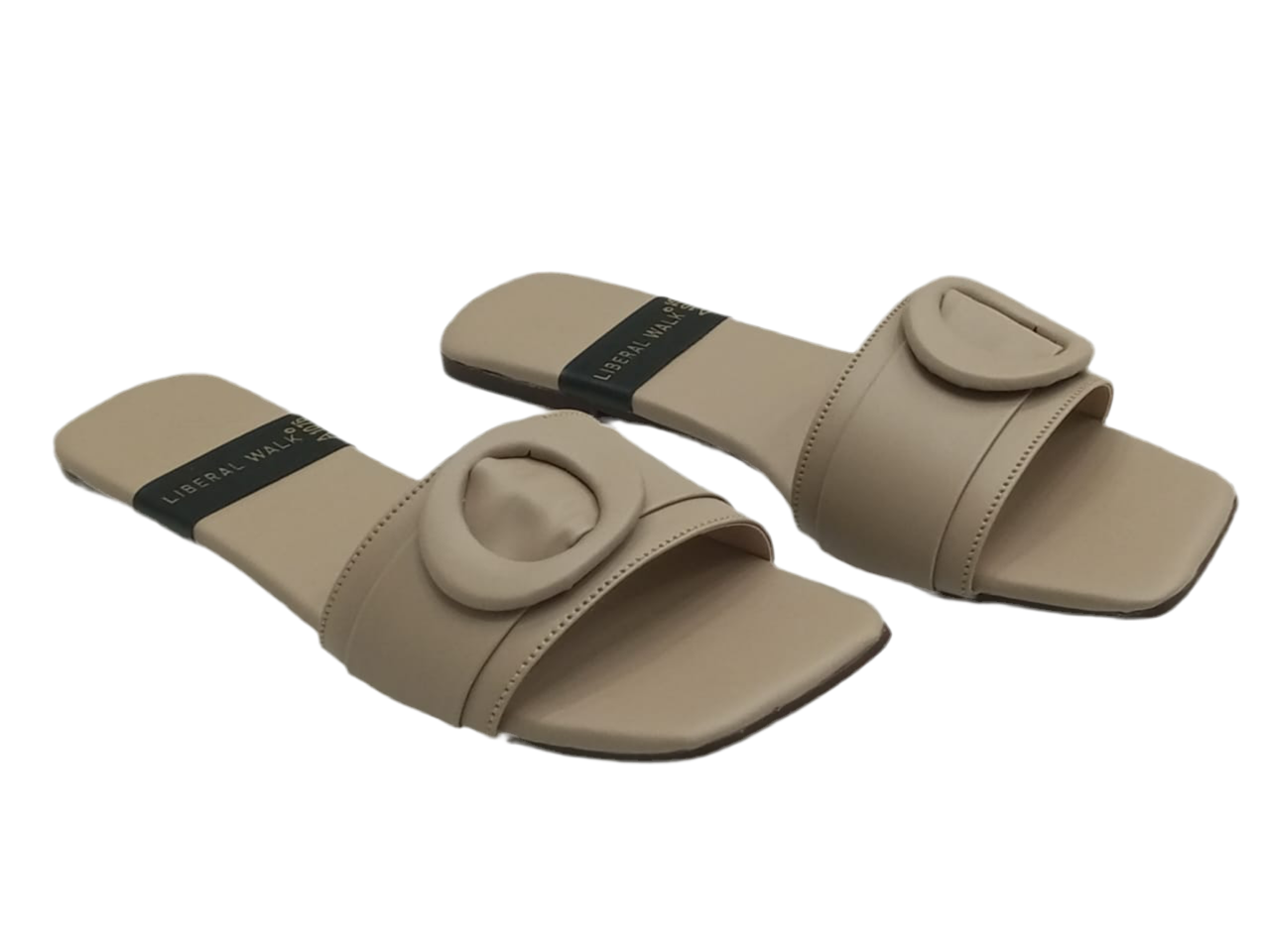Round Buckle Slippers A-1076