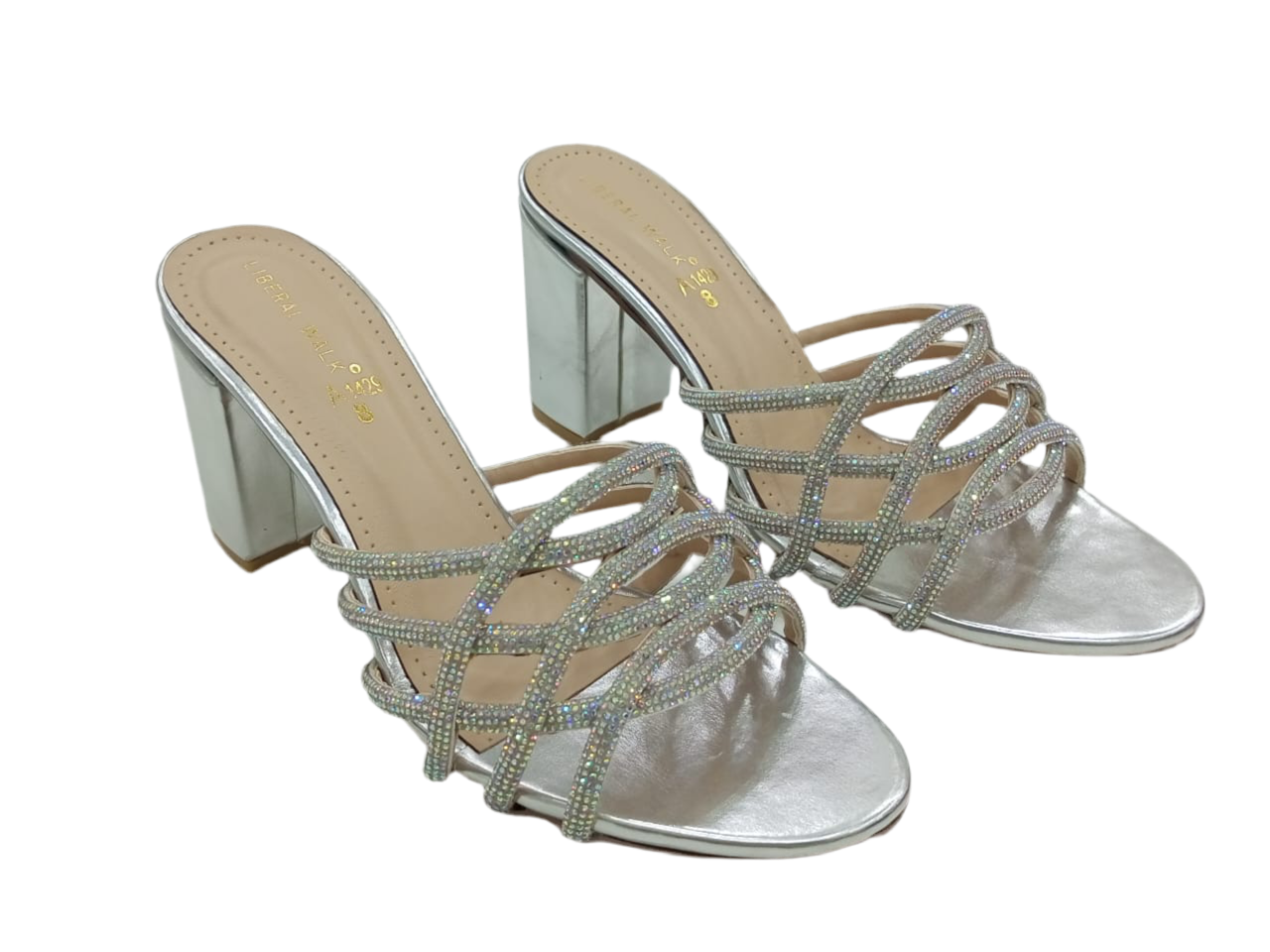 Strappy Block Heels A-1429