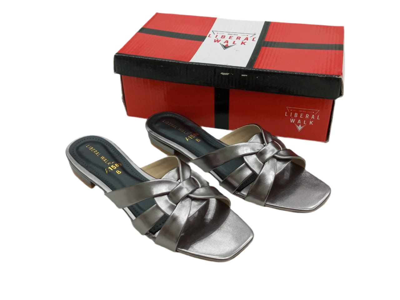 Metallic Braided Flats A-1584