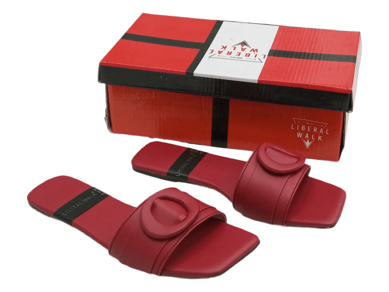 Round Buckle Slippers A-1076