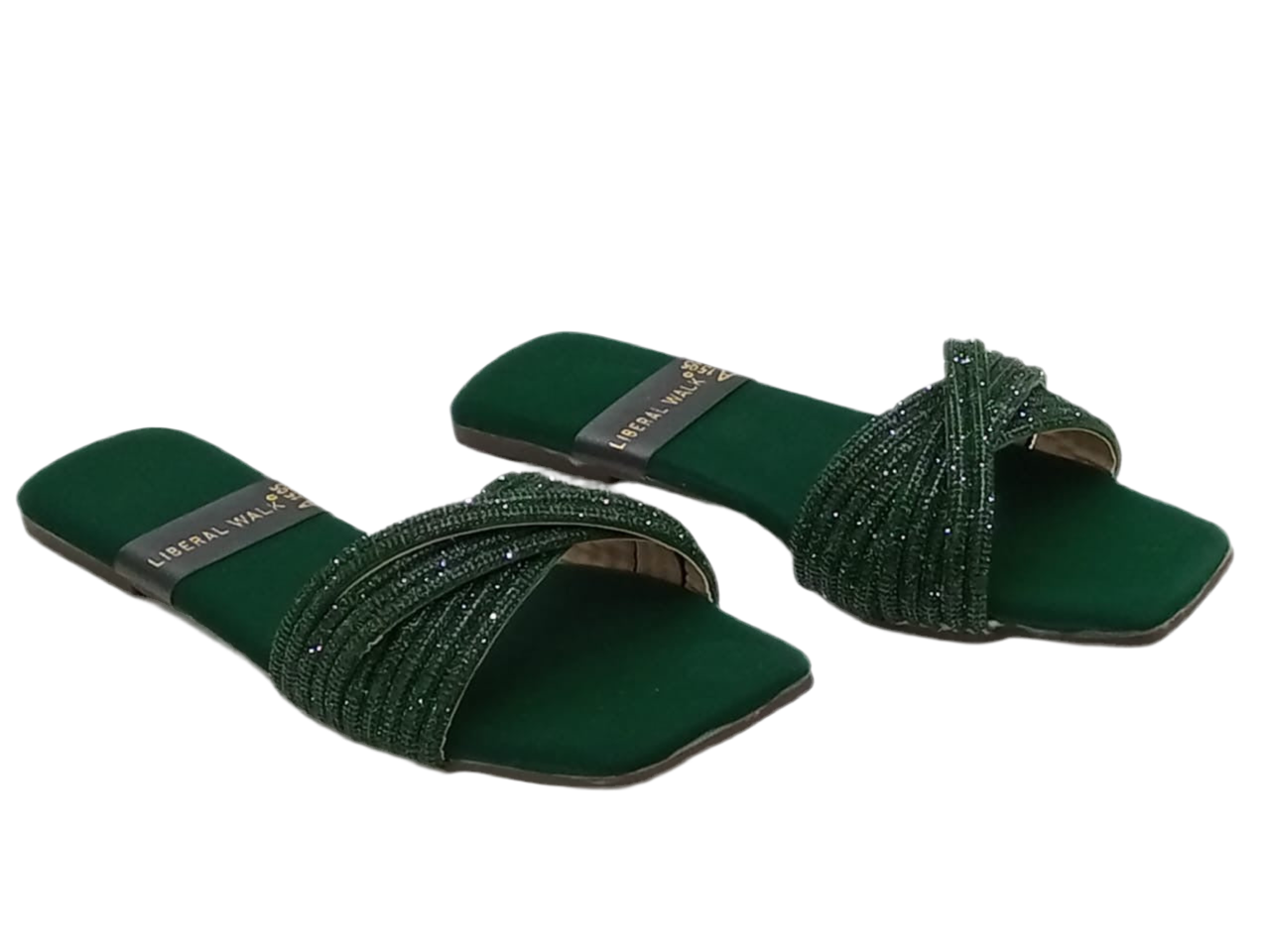 Velvet Strap Slippers A-1595