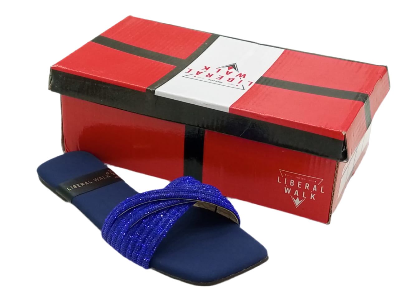 Velvet Strap Slippers A-1595