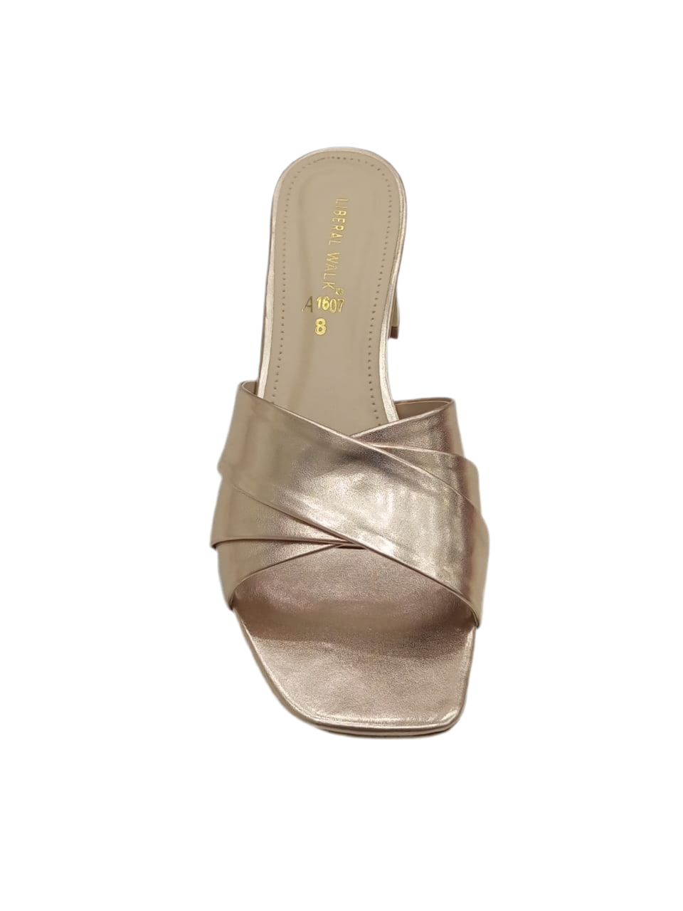 Metallic Block Heels A-1607