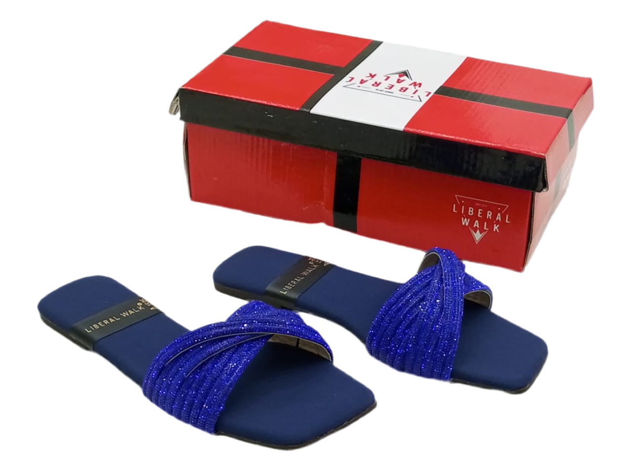 Velvet Strap Slippers A-1595