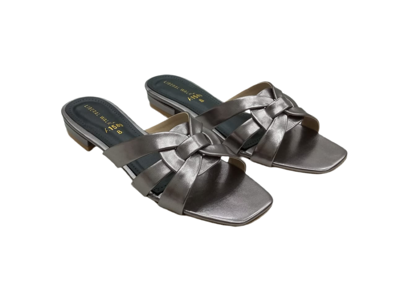 Metallic Braided Flats A-1584