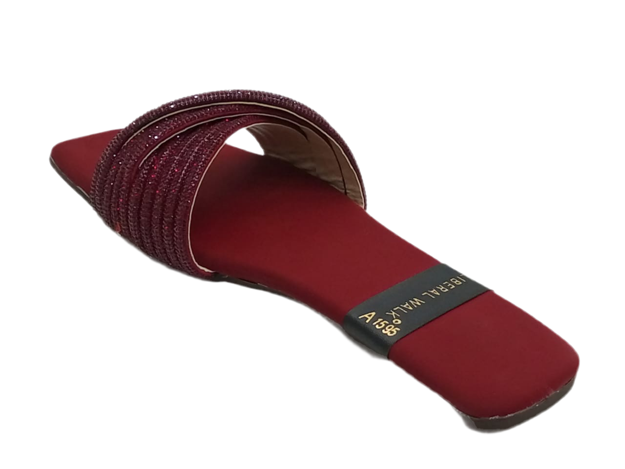 Velvet Strap Slippers A-1595