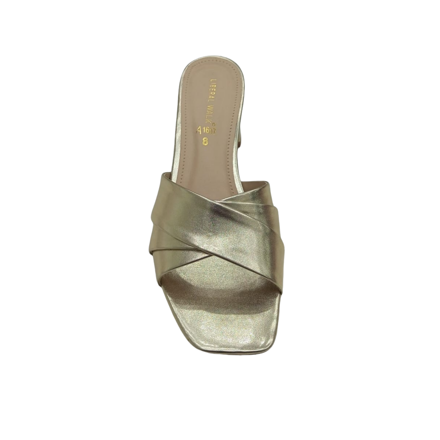 Metallic Block Heels A-1607