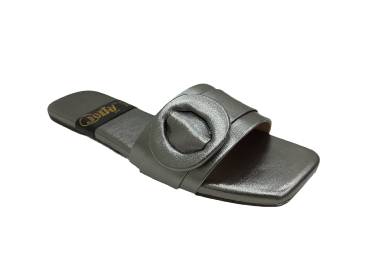 Round Buckle Slippers A-1076