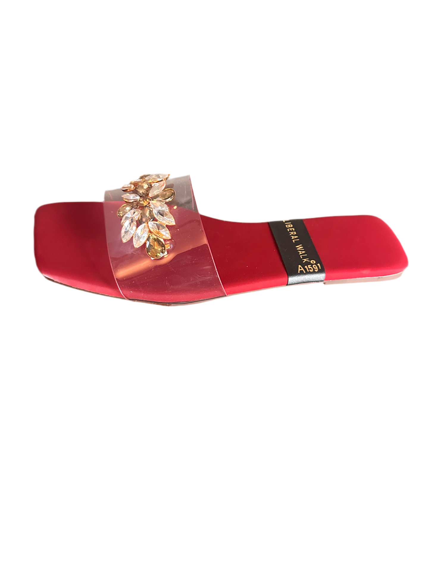 Transparent Slippers with Gemstone A-1591