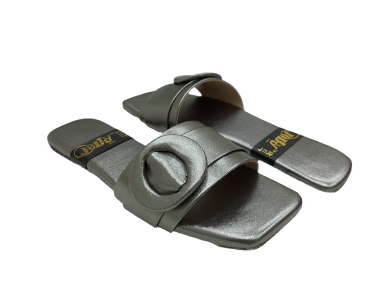 Round Buckle Slippers A-1076