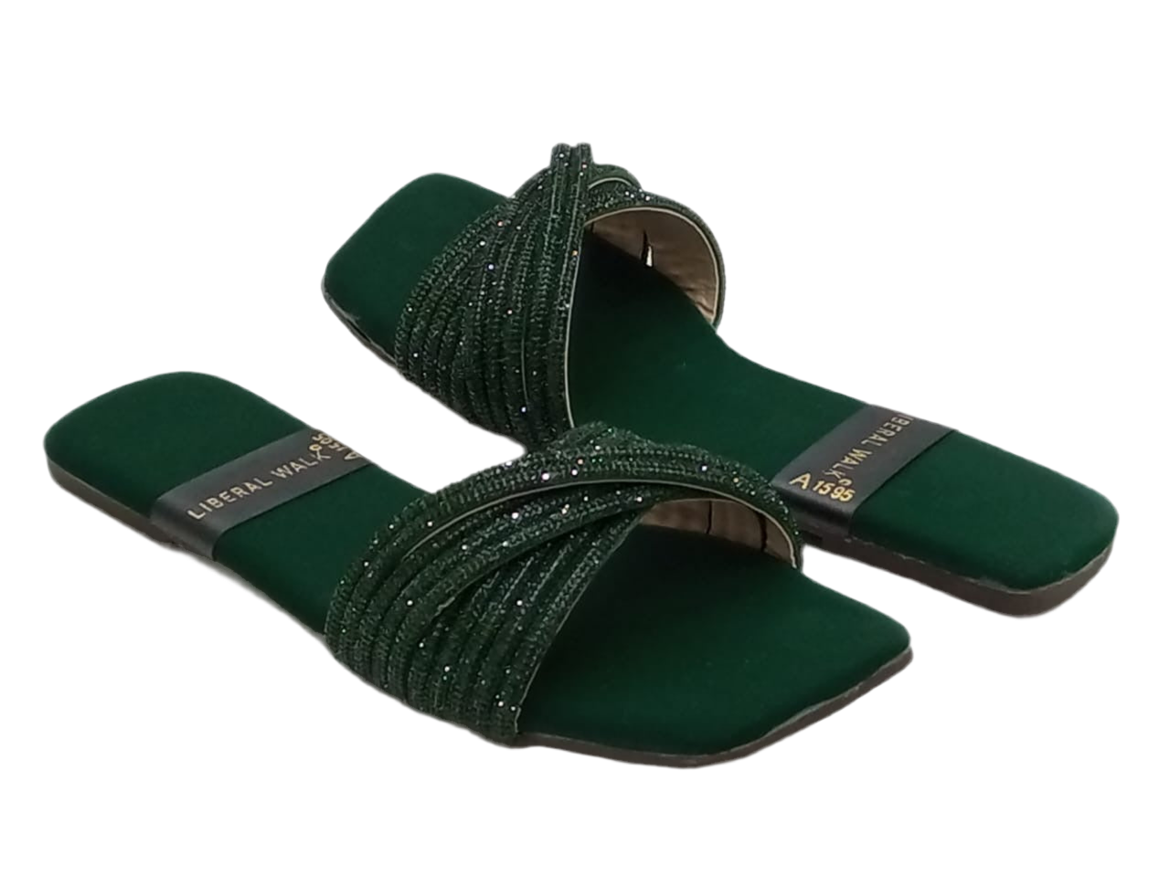 Velvet Strap Slippers A-1595