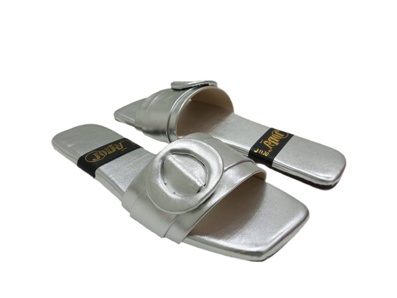 Round Buckle Slippers A-1076