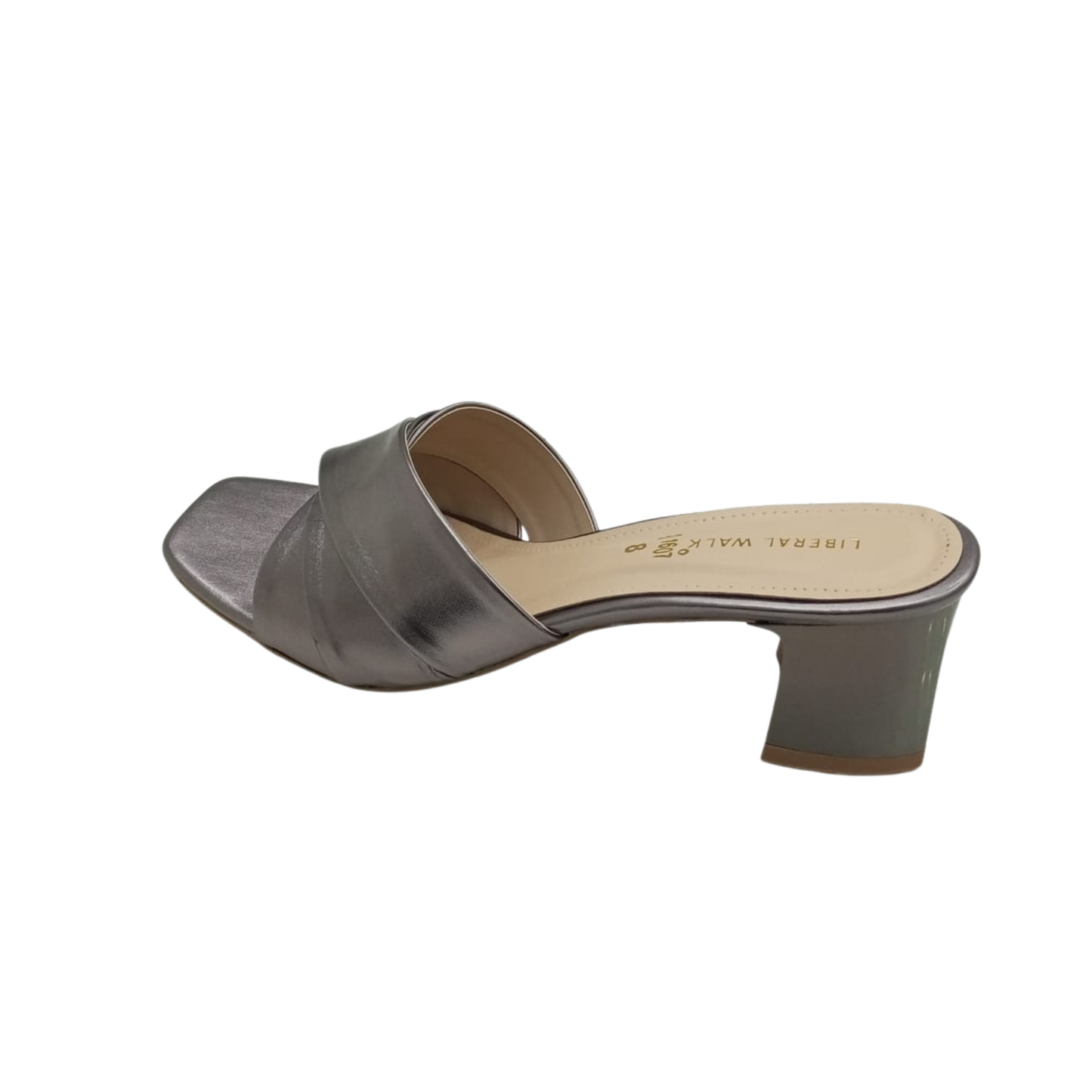 Metallic Block Heels A-1607