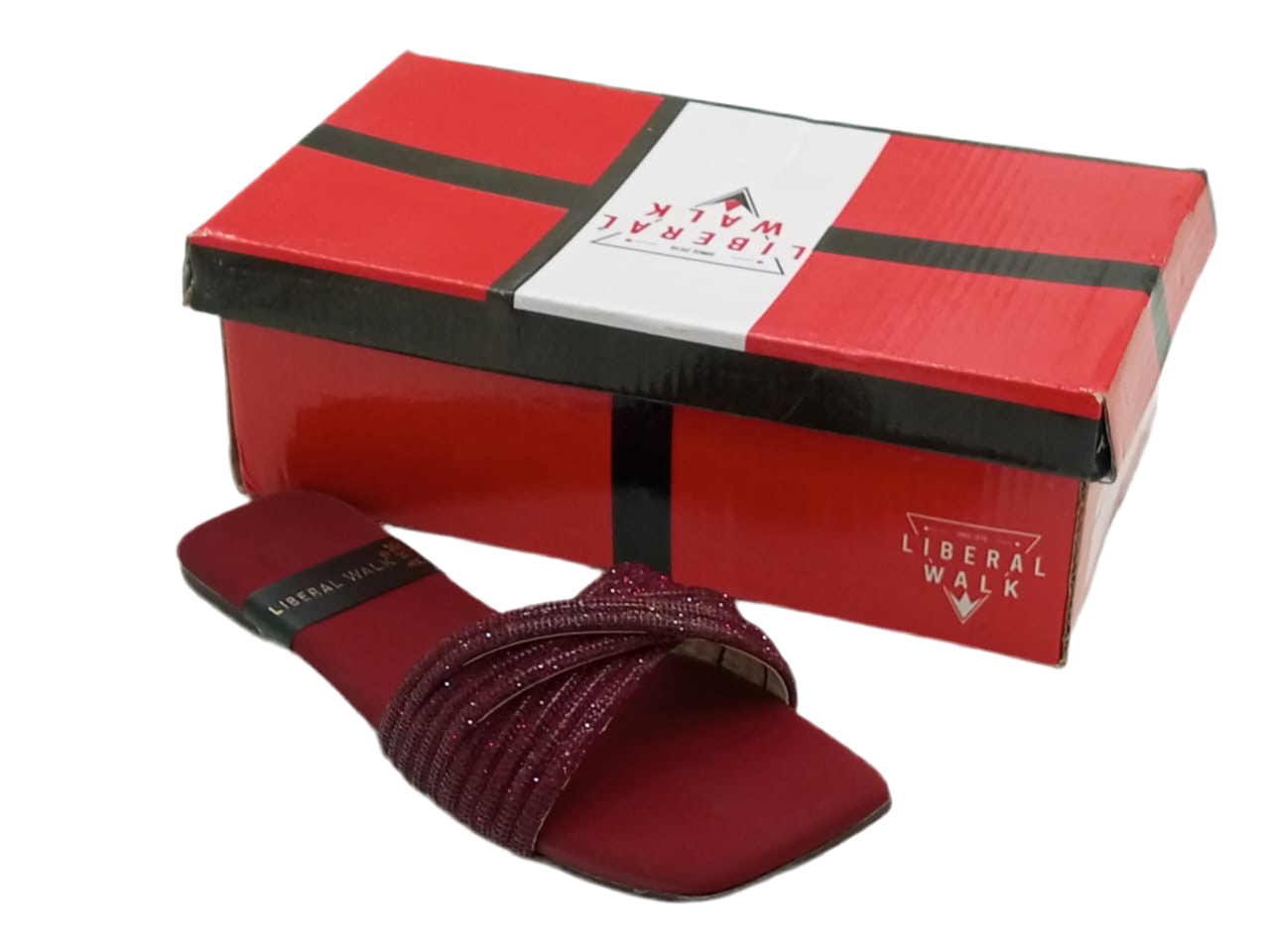 Velvet Strap Slippers A-1595