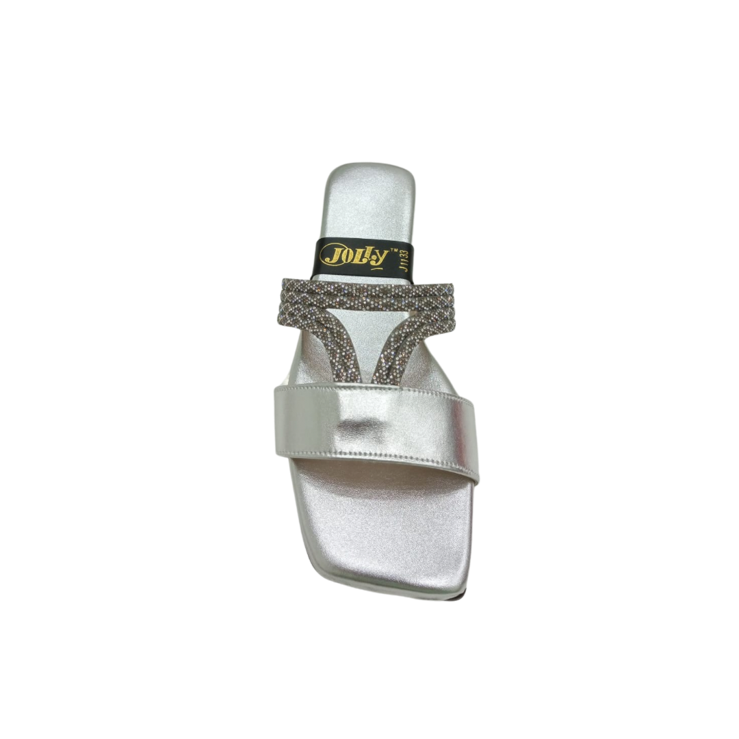 Glitter Strapped Slides A-1603