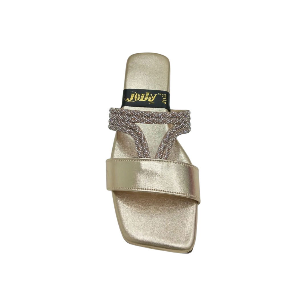 Glitter Strapped Slides A-1603