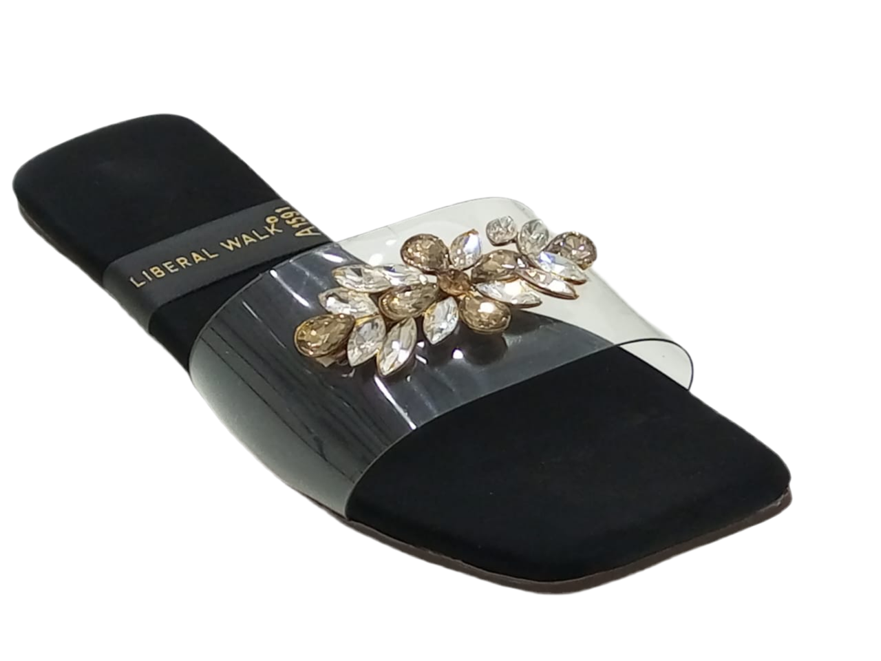 Transparent Slippers with Gemstone  A-1591