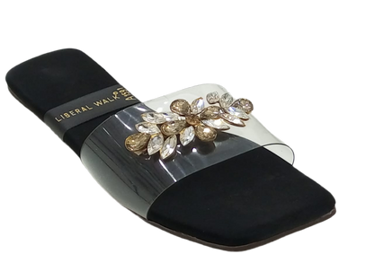 Transparent Slippers with Gemstone  A-1591