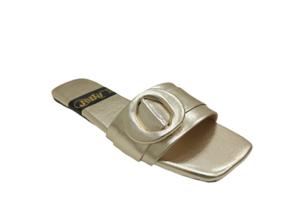 Round Buckle Slippers A-1076