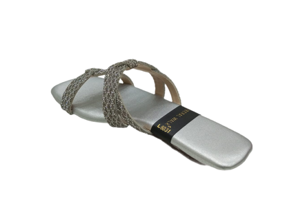 Glitter Square-Toe Slippers A-1600