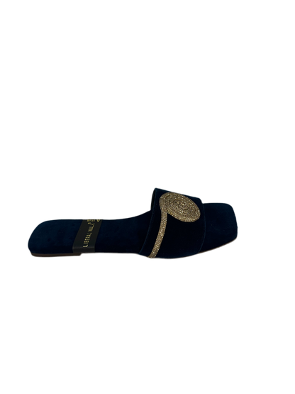 Spiral Design Velvet Flat Slippers - A-1518