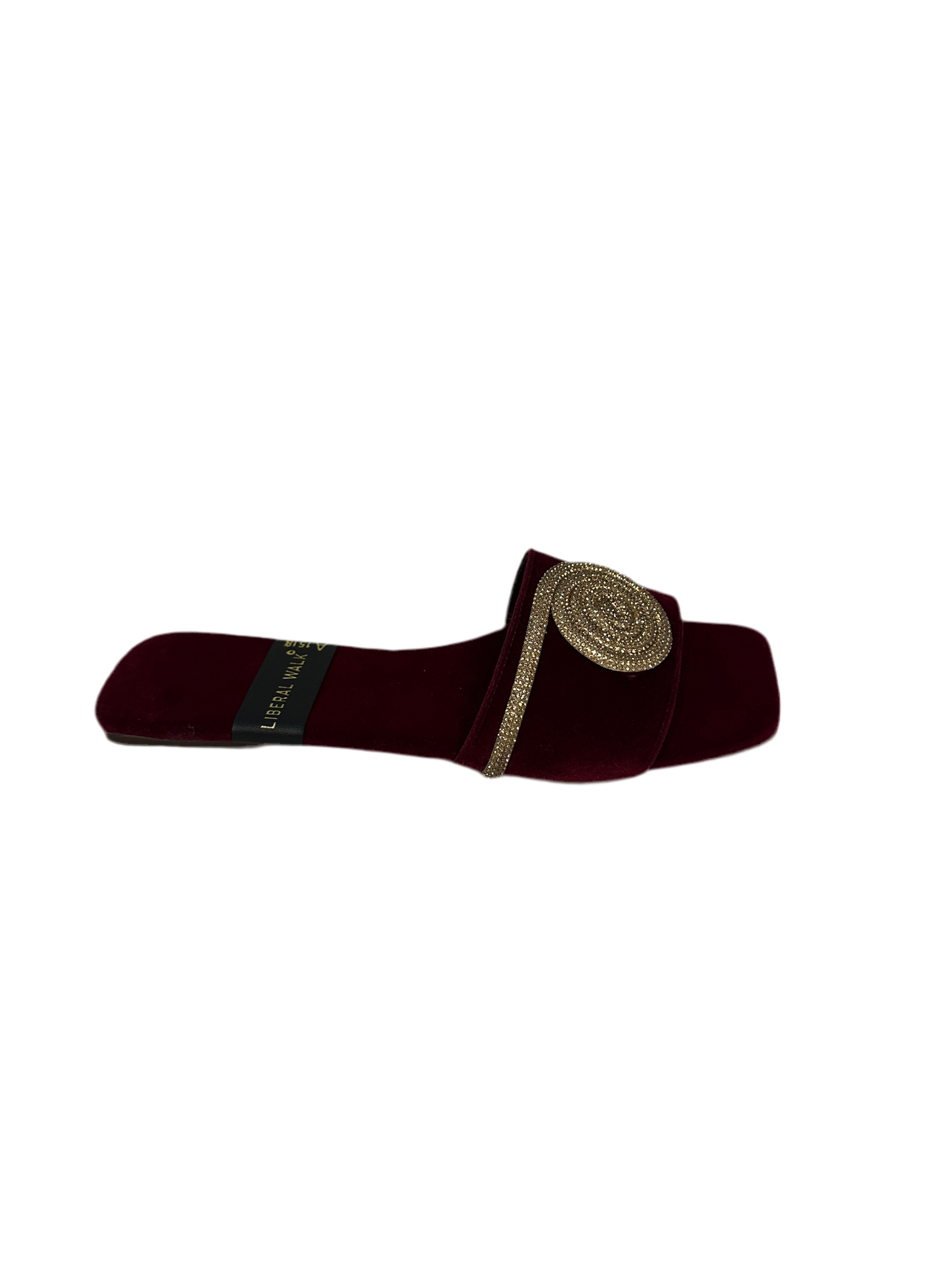 Spiral Design Velvet Flat Slippers - A-1518